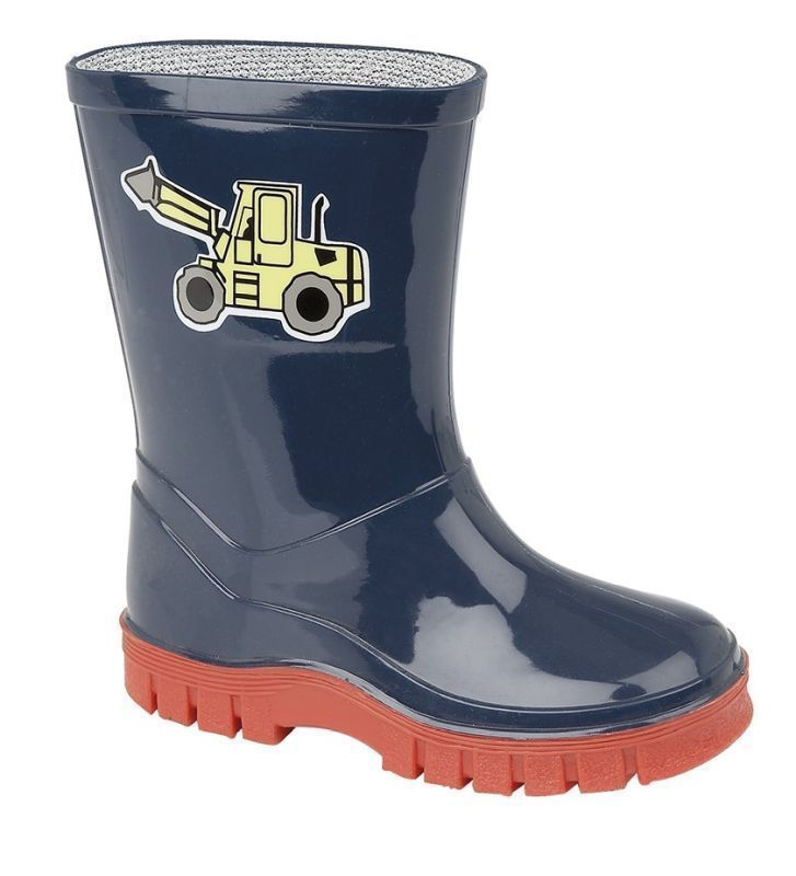 Stormwells Puddle Digger Childs Wellington Navy & Red 3